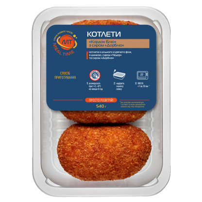 Котлети «Кордон Блю» з сиром «Дорблю», 3 шт  (готова страва) зображення