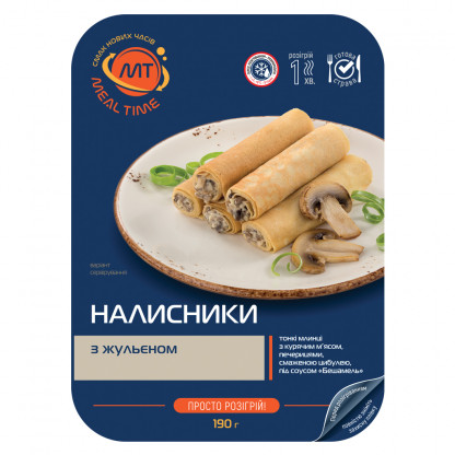 Блинчики с жульеном (готовое блюдо) изображение