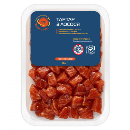 Тартар з лосося (готова страва) зображення