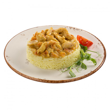 Куриное филе под соусом «Карри» с рисом (готовое блюдо) изображение 2