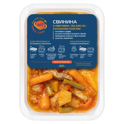 Свинина з овочами, під кисло-солодким соусом (готова страва) зображення