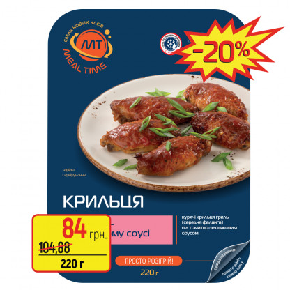 Крильця в томатно-часниковому соусі (готова страва) зображення