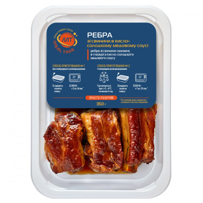 Ребра из свинины в кисло-сладком медовом соусе (готовое блюдо) изображение