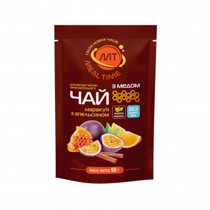 Чай "Маракуя з апельсином" без доданого цукру, з медом (12 шт) зображення 2