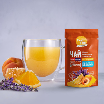 Чай "Абрикос з апельсином та лавандою" без доданого цукру, з медом (12 шт) зображення 3